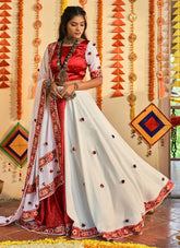 Navratri Special Cotton Embroidered Lehenga